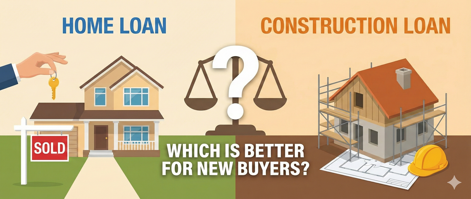 Home Loan vs Construction Loan – Which Is Better for New Buyers? - Build it upp