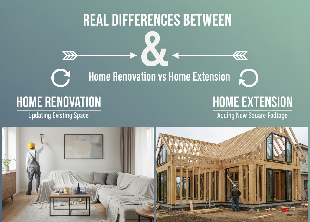 Real Differences Between Home Renovation vs Home Extension - Build it Upp